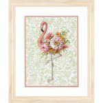 Floral Flamingo Counted Cross Stitch Kit (image for) Floral Flamingo Counted Cross Stitch Kit